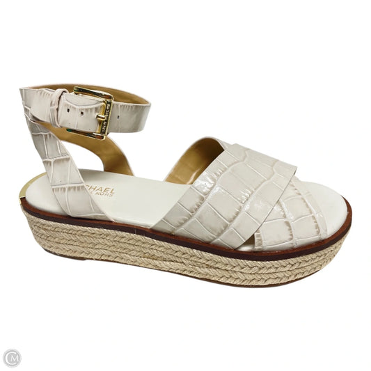 Sandals Flats By Michael By Michael Kors In Cream, Size: 5