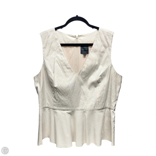 Top Sleeveless By Alex Marie In Striped Pattern, Size: Xl