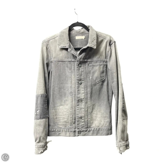 Jacket Designer By All Saints In Grey Denim, Size: S