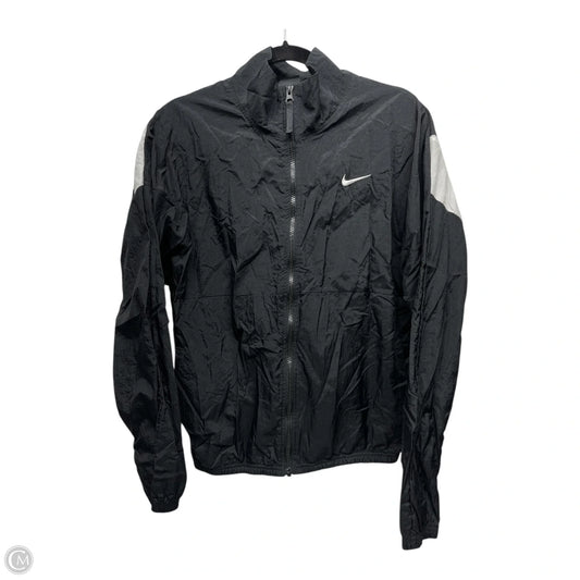 Athletic Jacket By Nike Apparel In Black & White, Size: S