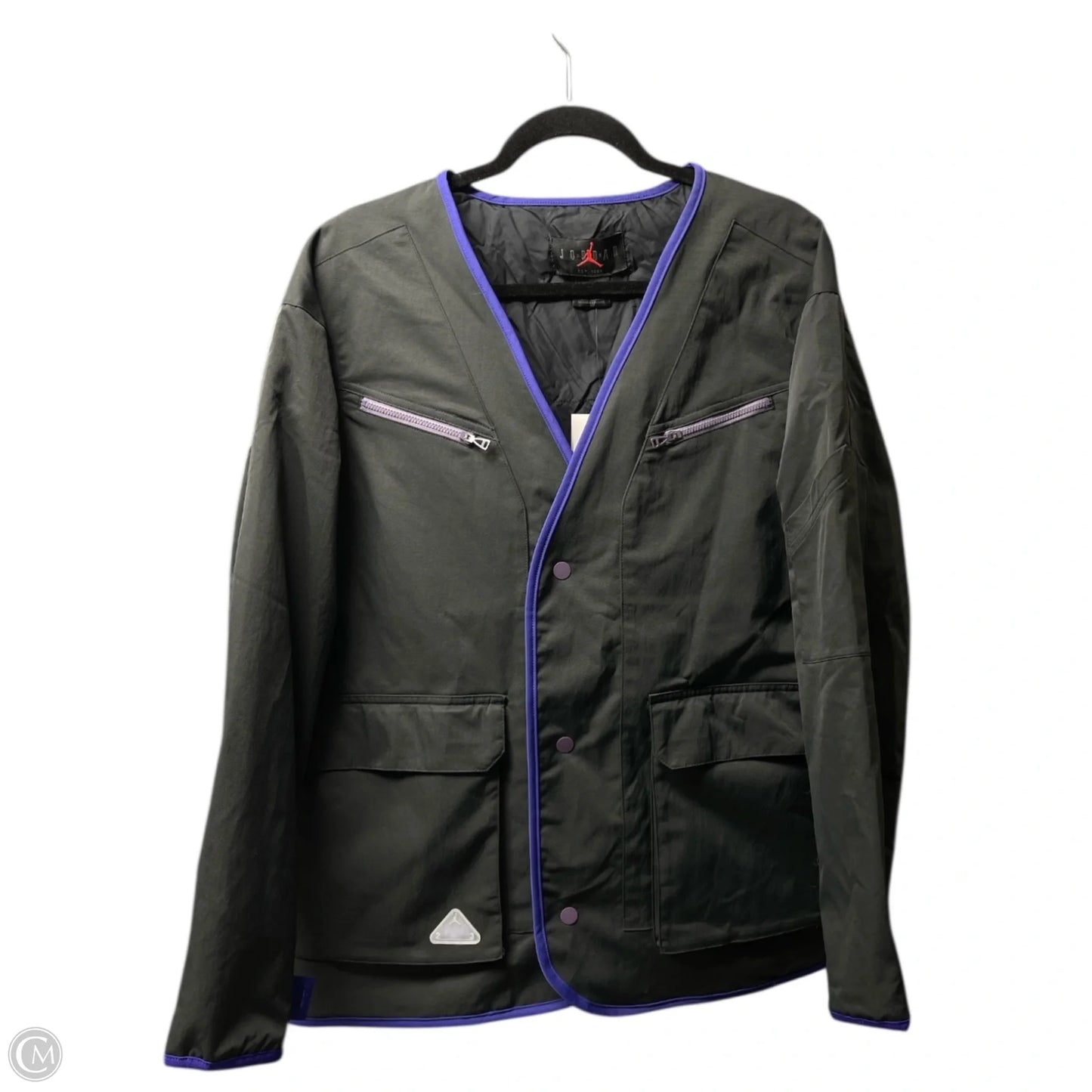 Jacket Luxury Designer By Jordan In Grey, Size: M