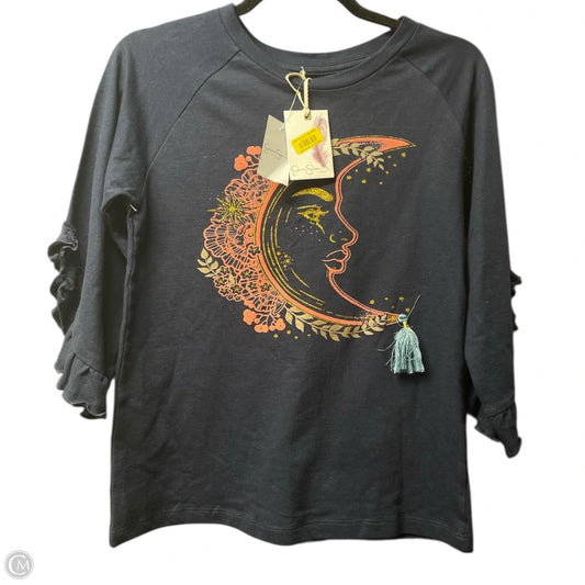 Top 3/4 Sleeve By Jessica Simpson In Navy, Size: M