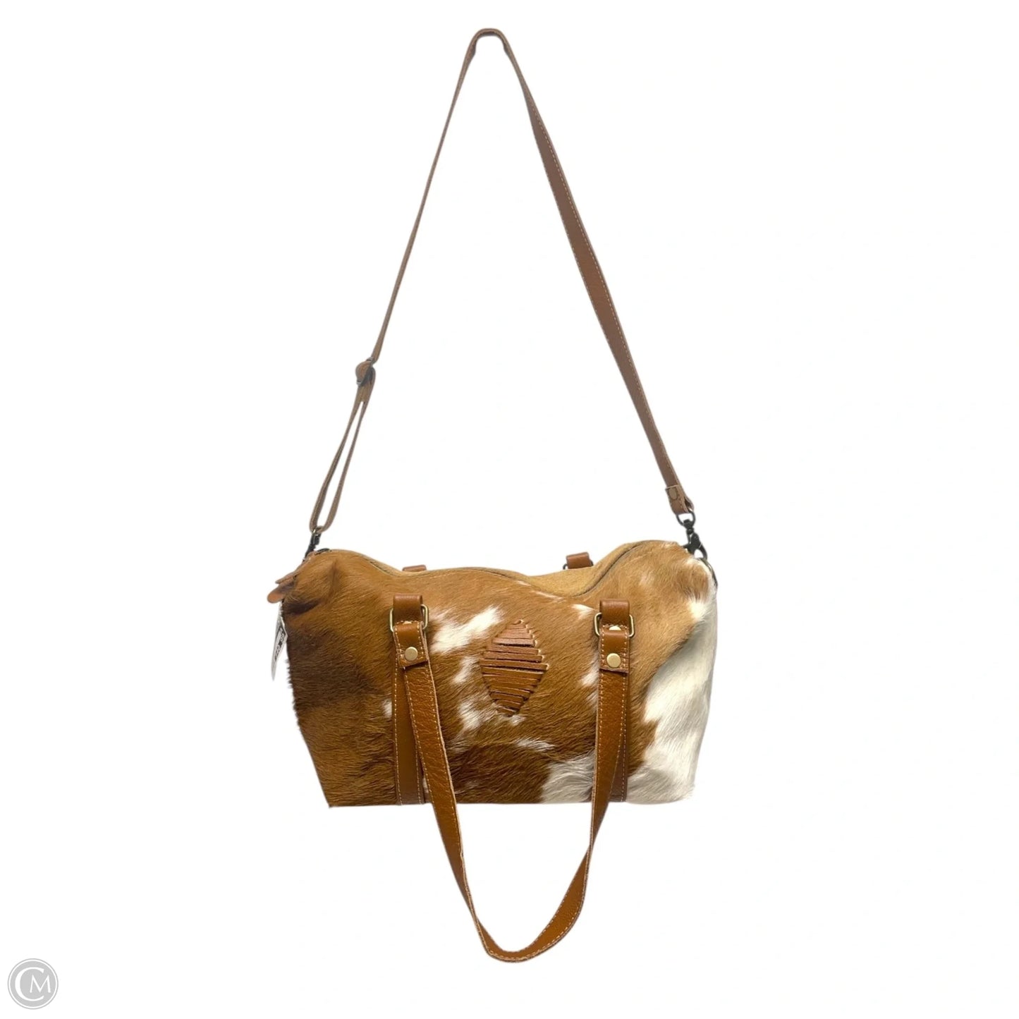 Handbag Leather By Myra, Size: Large