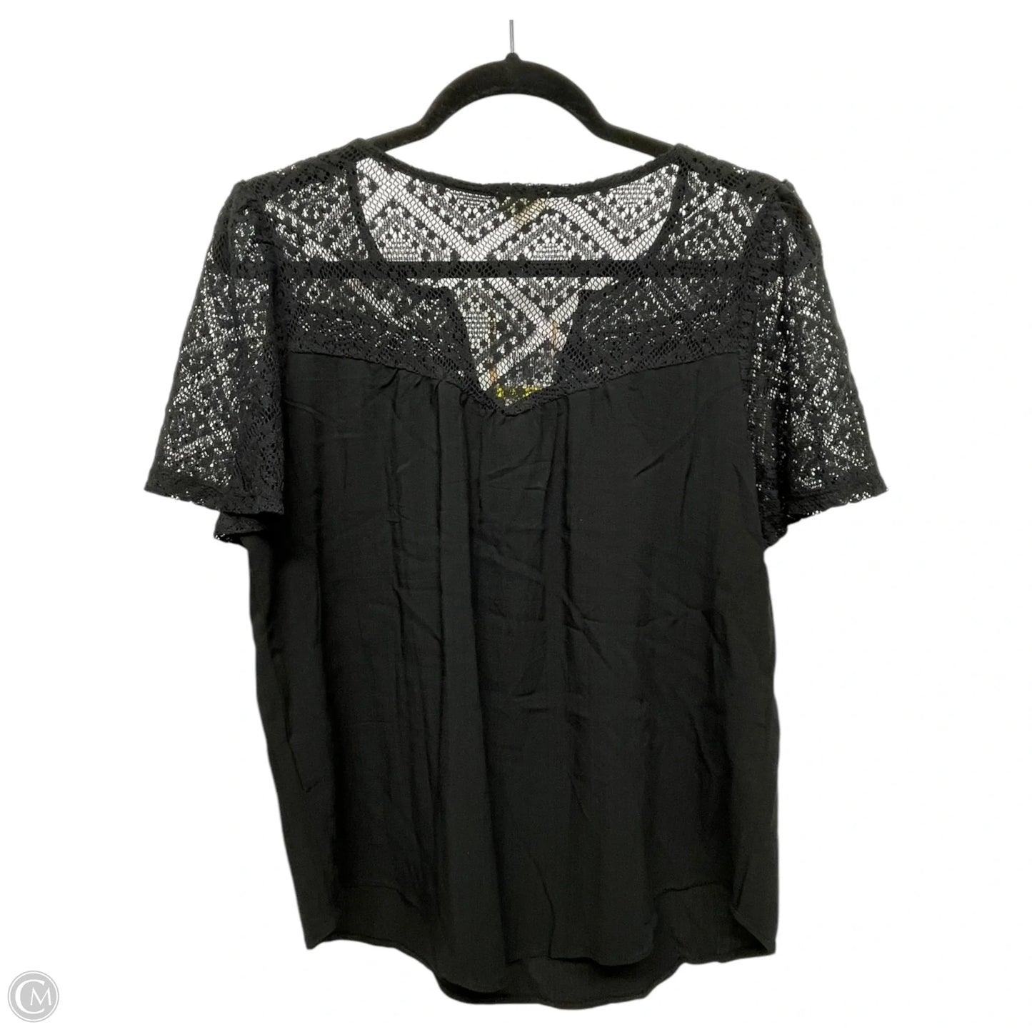 Top Short Sleeve By Mason & Belle In Black, Size: M