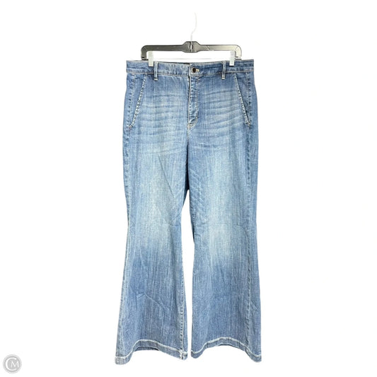 Jeans Wide Leg By White House Black Market In Blue Denim, Size: 14