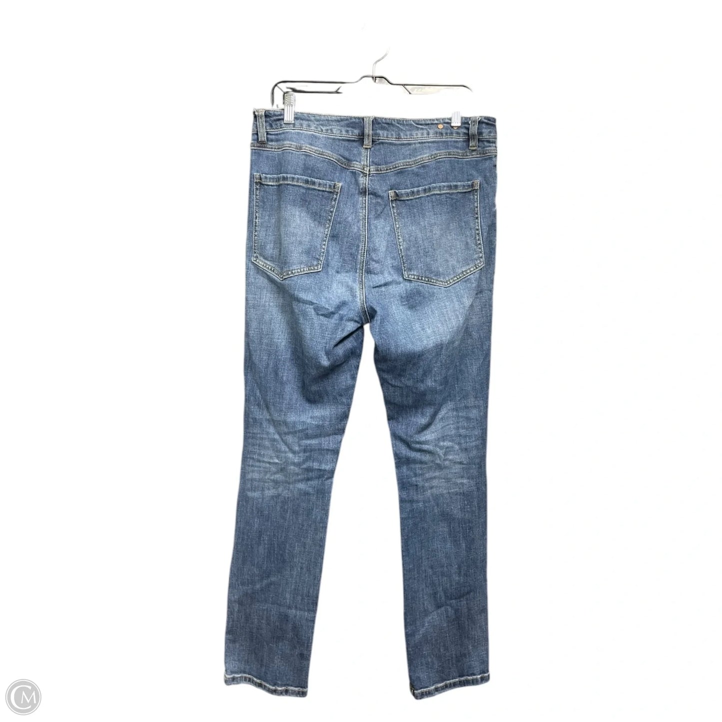 Jeans Straight By Cabi In Blue Denim, Size: 12