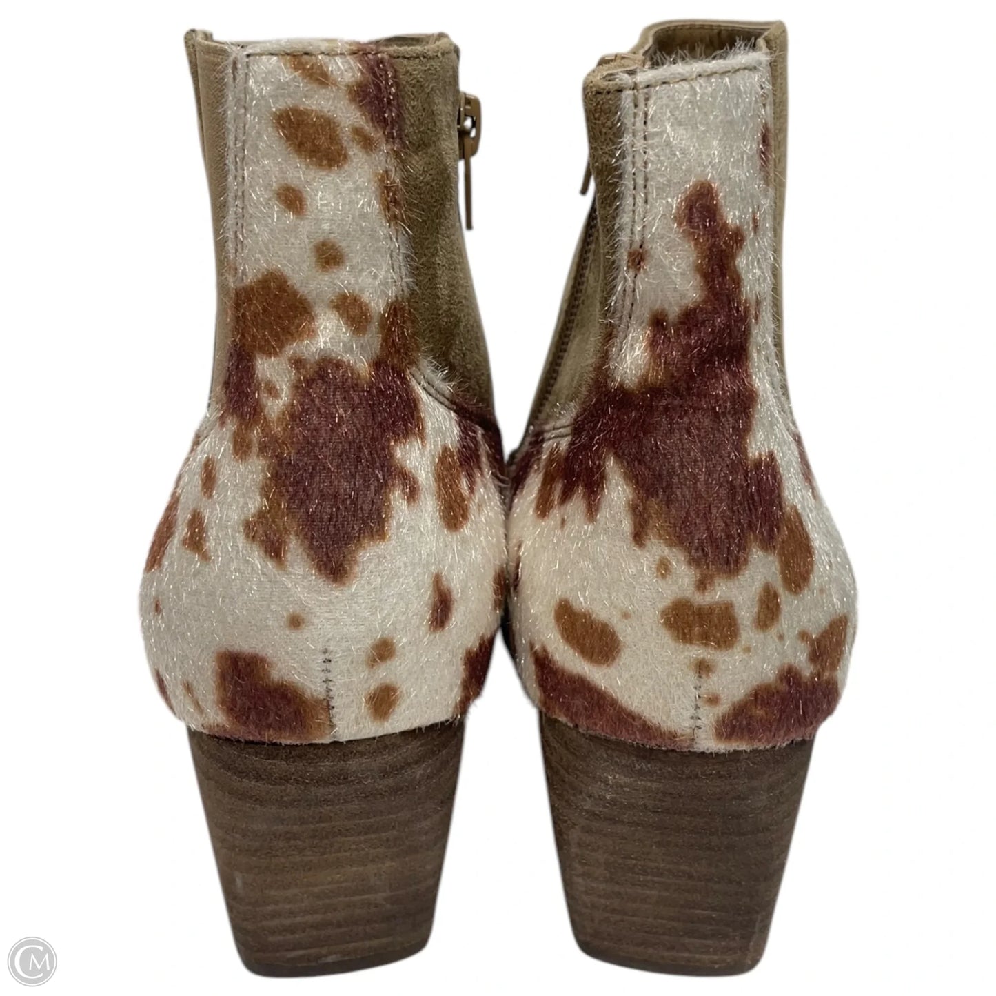 Boots Ankle Heels By Comfort Casual In Animal Print, Size: 8