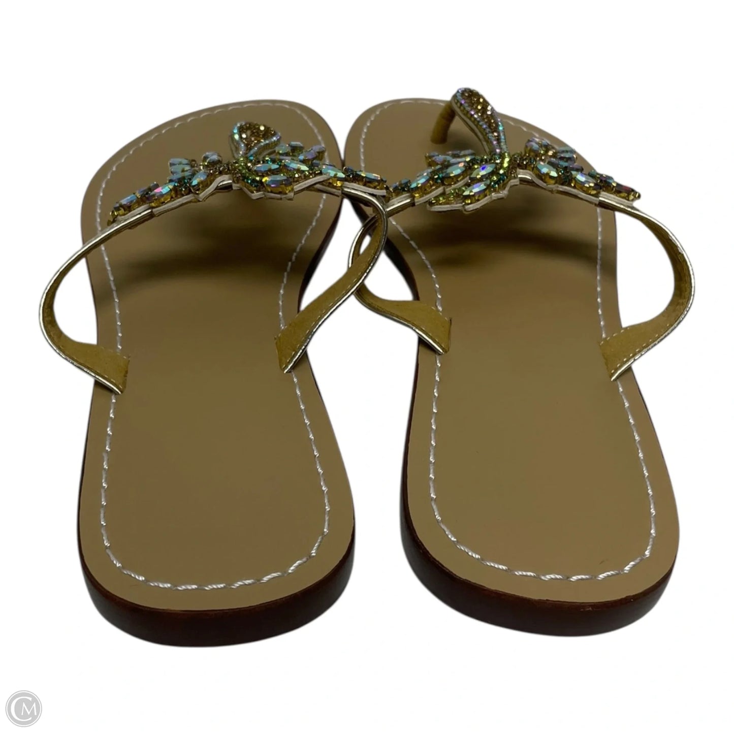 Sandals Flats By Clothes Mentor In Tan, Size: 8.5