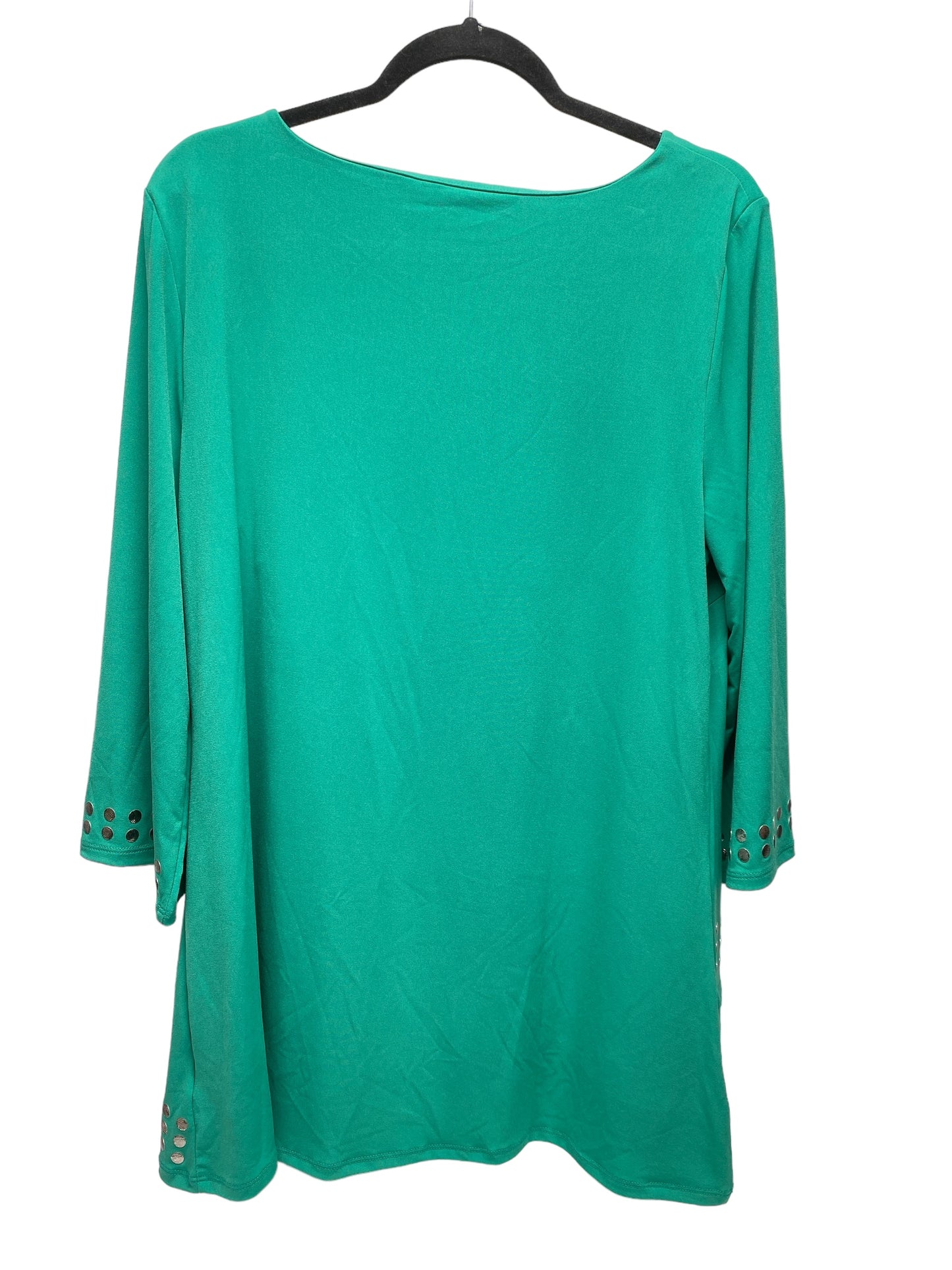 Top Long Sleeve By Jm Collections In Green, Size: L