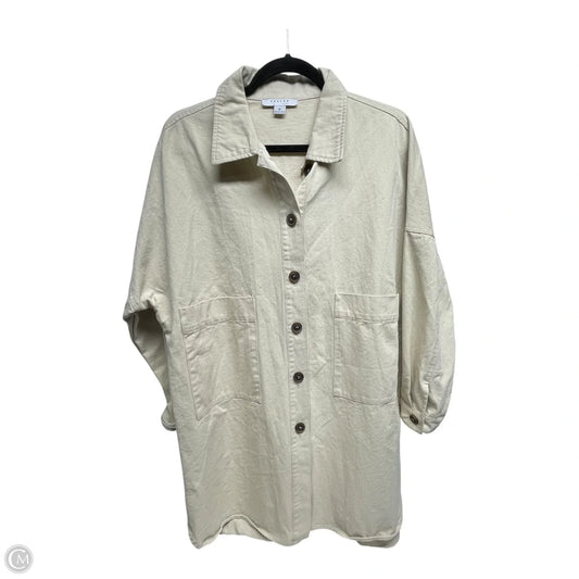 Jacket Shirt By Favlux In Cream, Size: M