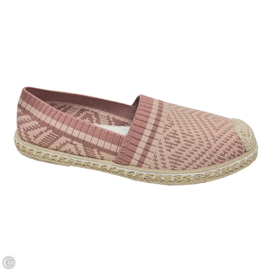 Shoes Flats By Clothes Mentor In Red & Tan, Size: 7