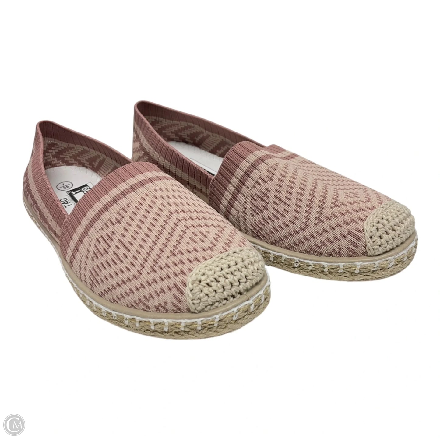 Shoes Flats By Clothes Mentor In Red & Tan, Size: 7