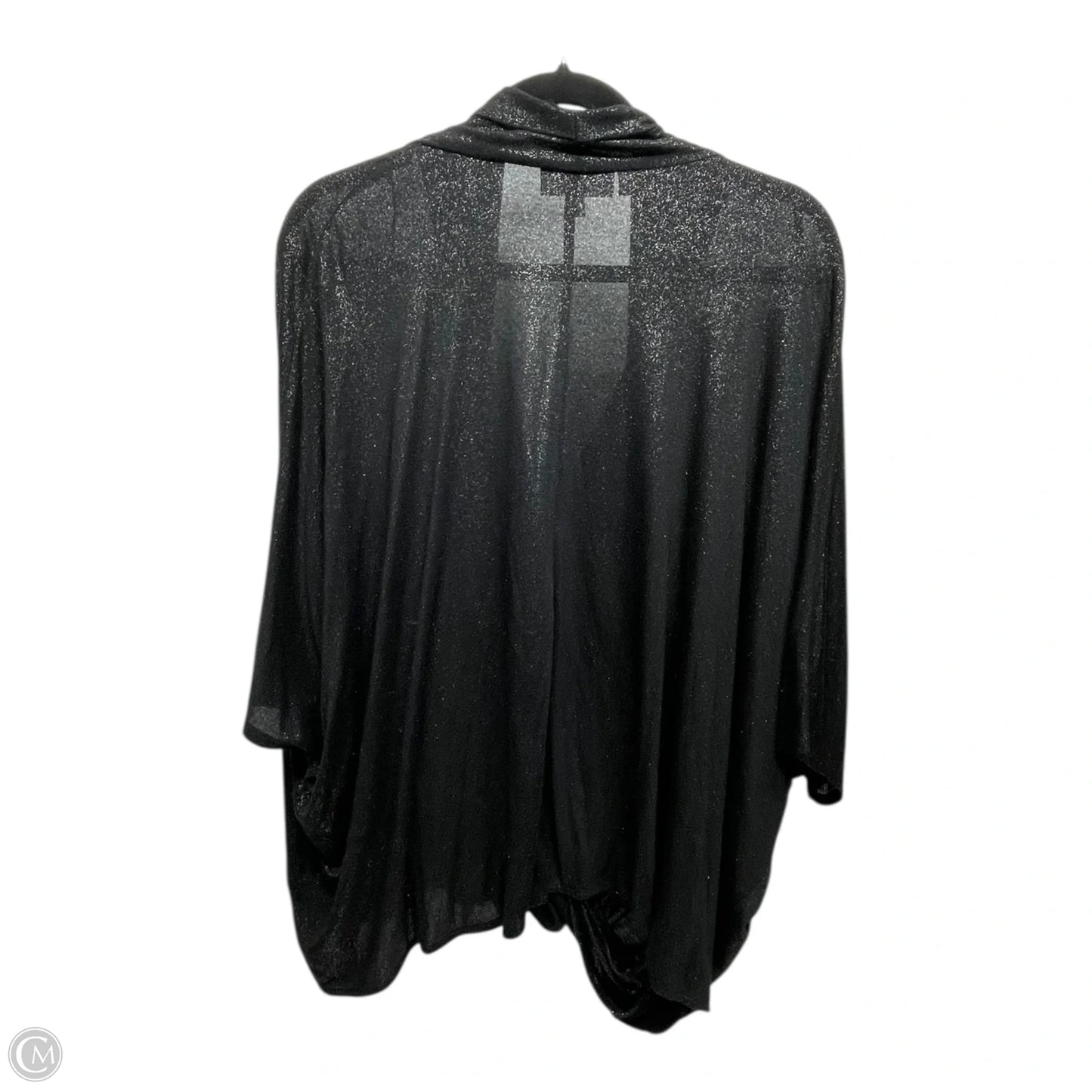 Top Short Sleeve By Jennifer Lopez In Black & Silver, Size: L