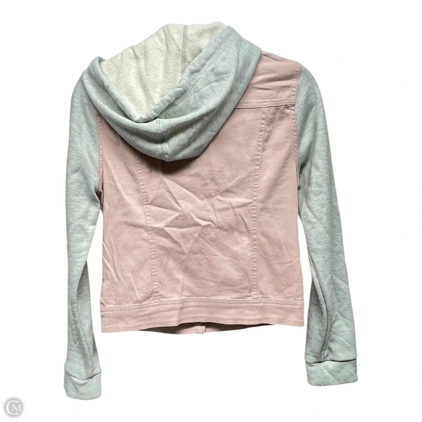 Jacket Denim By Wallflower In Grey & Pink, Size: M