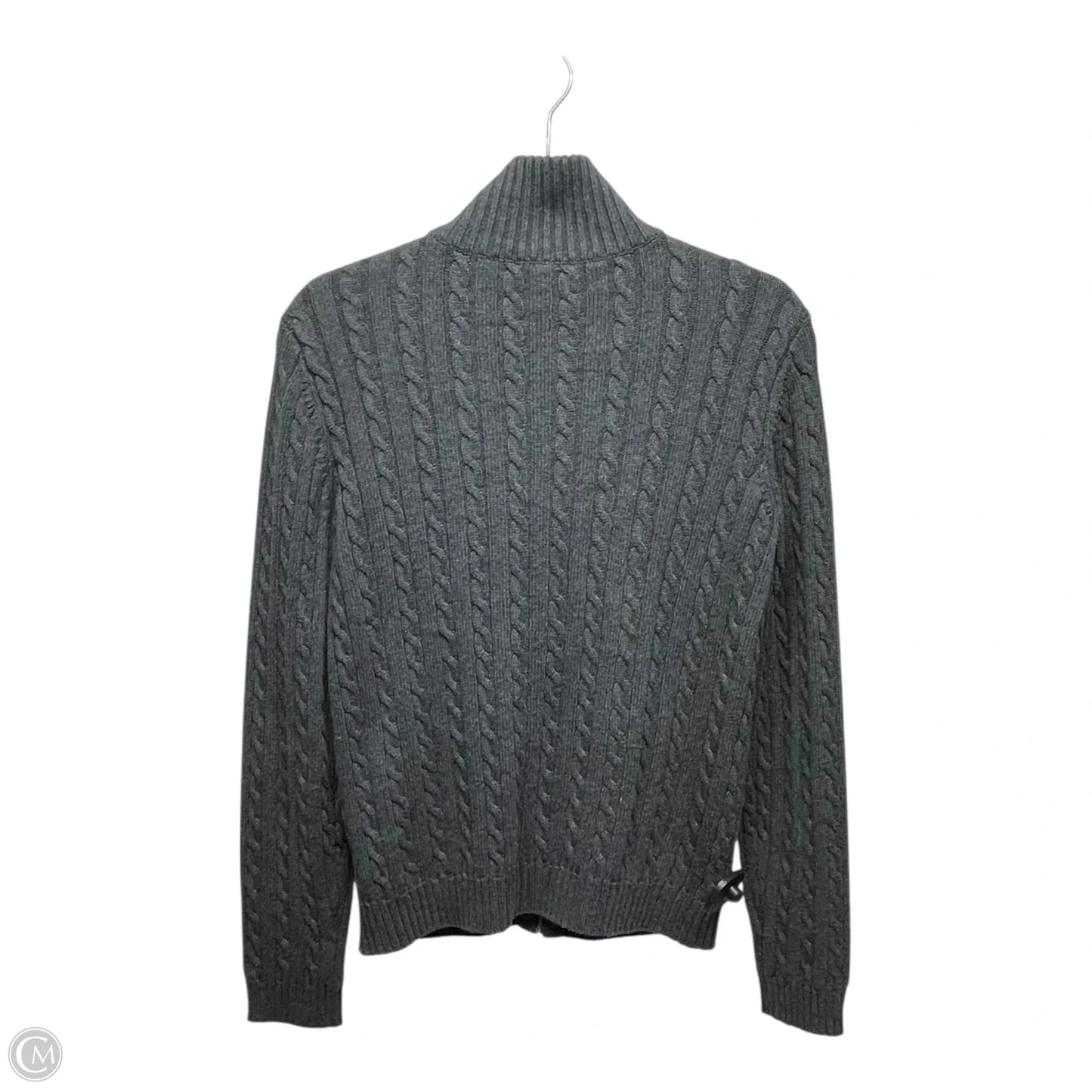 Sweater Cardigan By Lauren By Ralph Lauren In Grey, Size: M