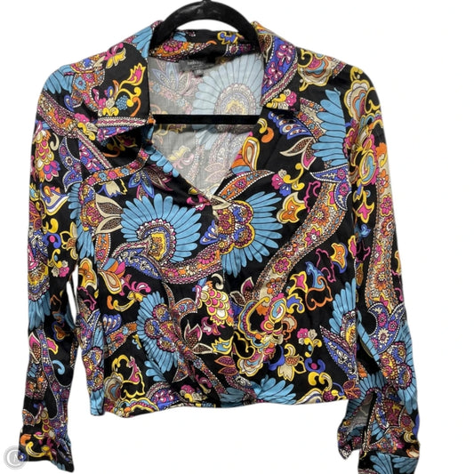 Top Long Sleeve By Haute Hippie In Black & Blue, Size: Xs