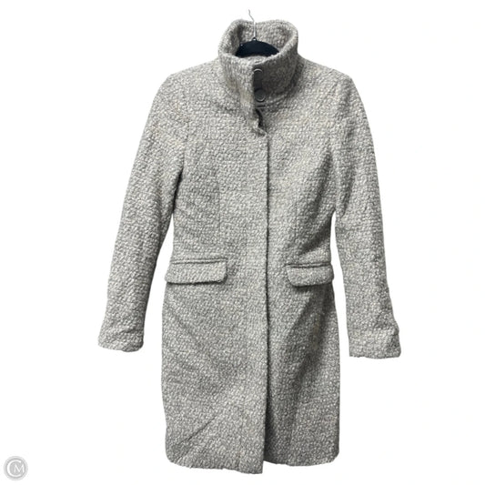 Coat Wool By H&m In Grey & White, Size: 6