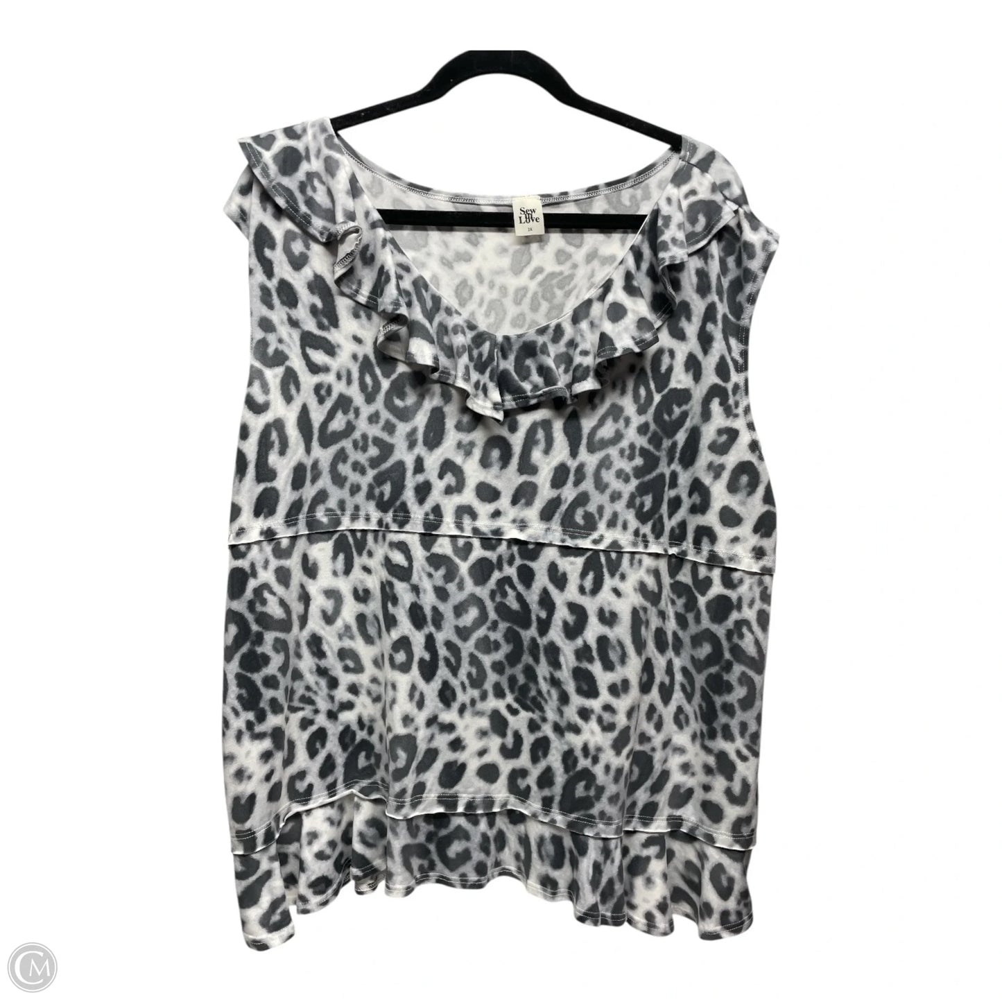 Top Sleeveless By Sew In Love In Animal Print, Size: 3x