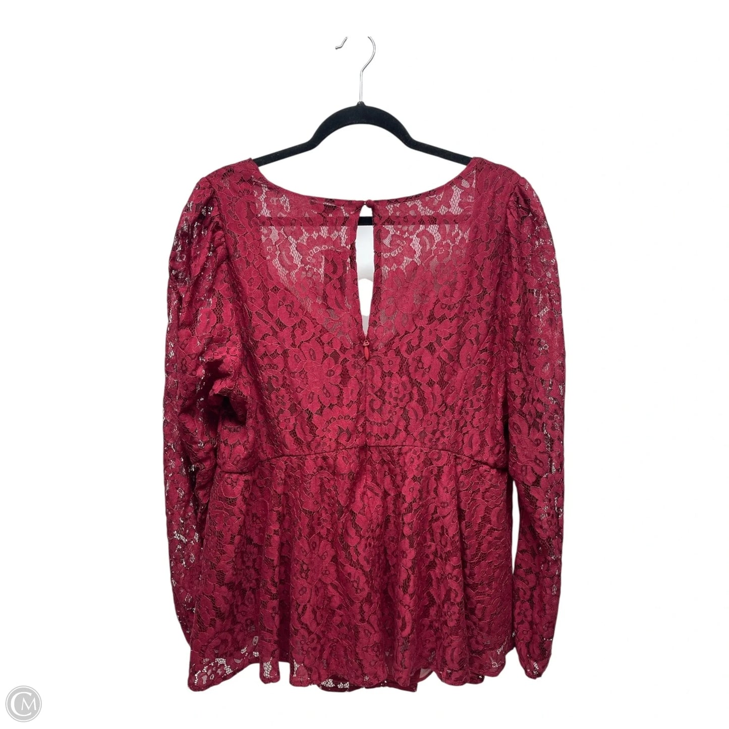 Top Long Sleeve By Torrid In Red, Size: Xl
