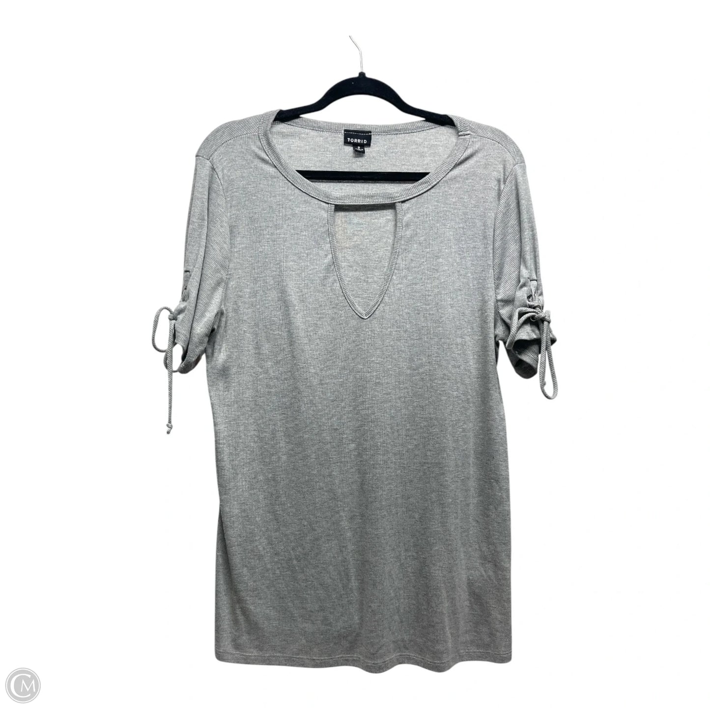 Top Short Sleeve By Torrid In Grey, Size: 2x