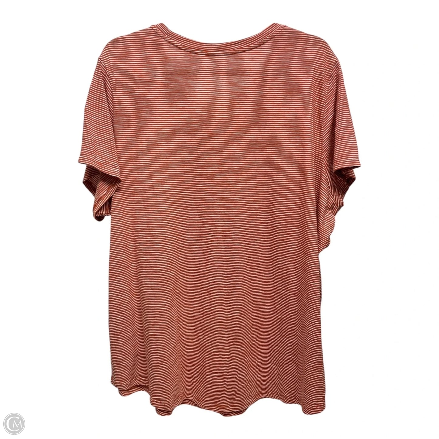 Top Short Sleeve By Old Navy In Orange & White, Size: 2x