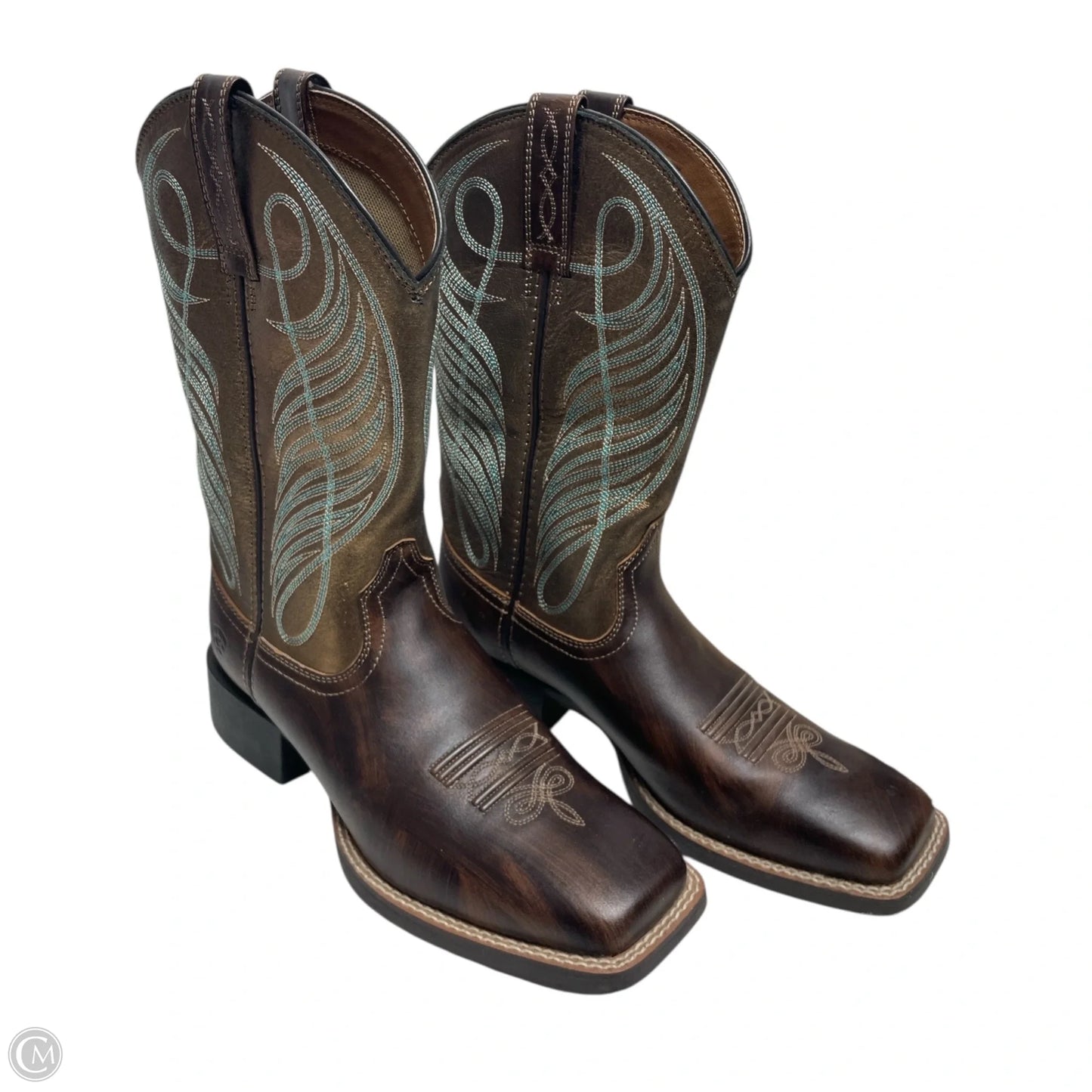Boots Western By Ariat In Brown & Green, Size: 7.5
