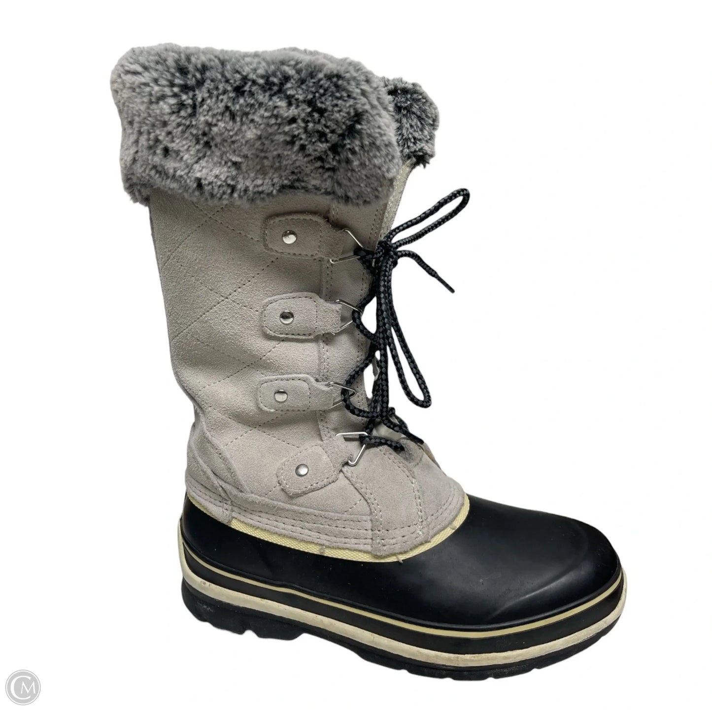 Boots Snow By Khombu In Black & Cream, Size: 6