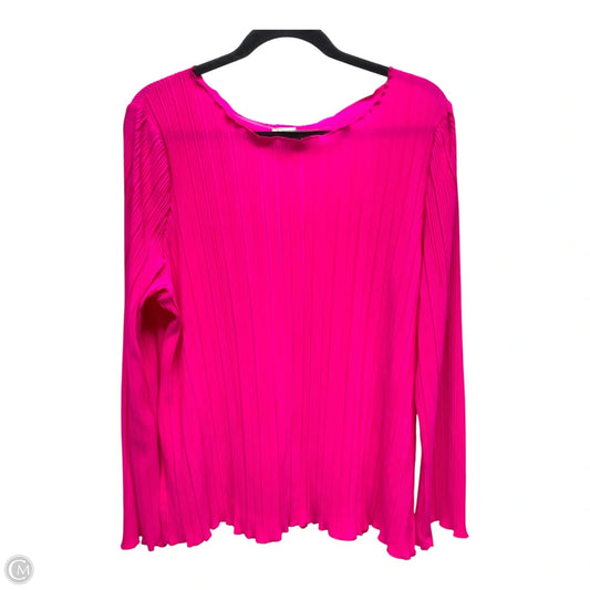 Top Long Sleeve By A New Day In Pink, Size: Xxl