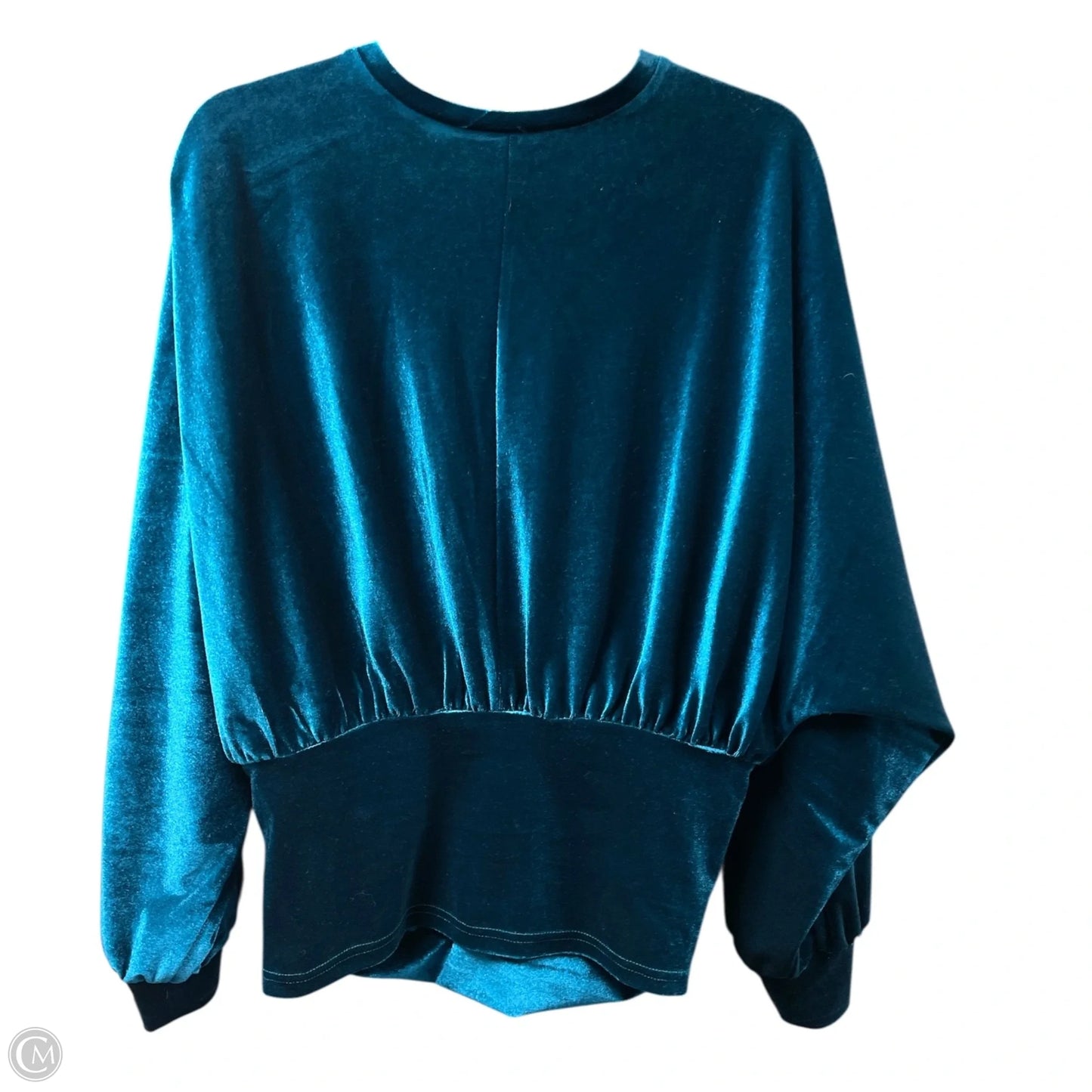 Top Long Sleeve By Thml In Teal, Size: M
