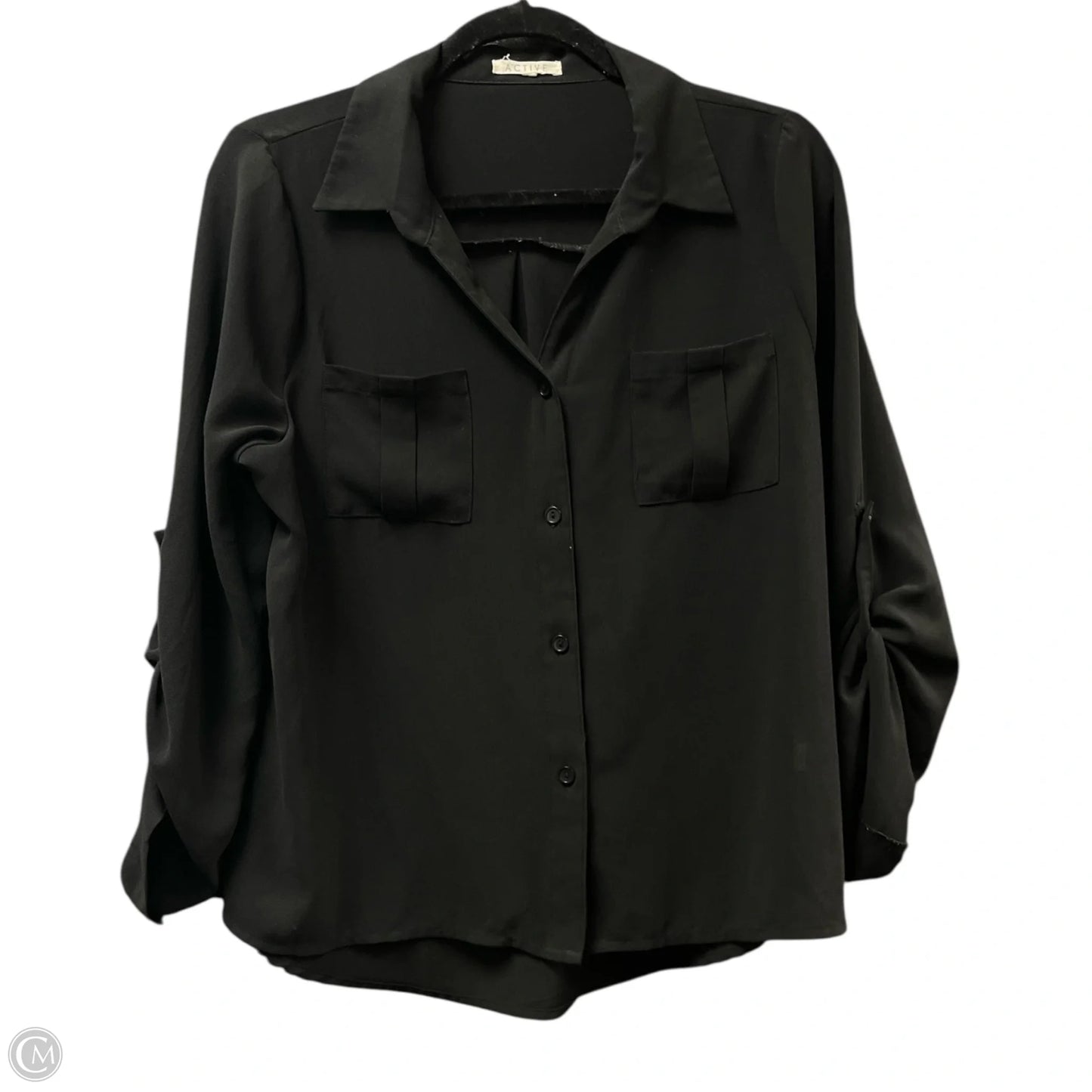 Top Long Sleeve By ACTIVE -  In Black, Size: L