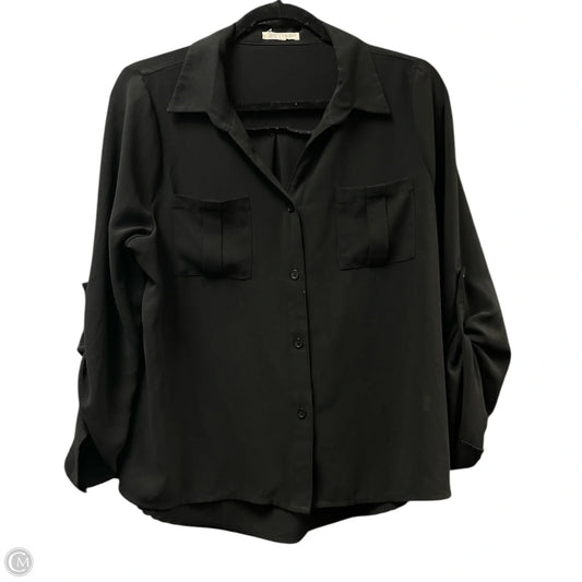 Top Long Sleeve By ACTIVE -  In Black, Size: L