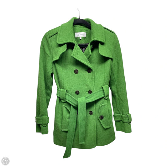 Coat Peacoat By Calvin Klein In Green, Size: 4