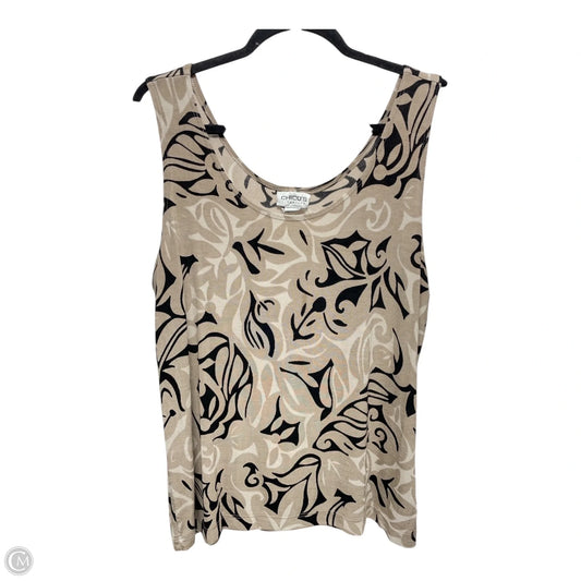 Top Sleeveless By Chicos In Cream & Tan, Size: Xl