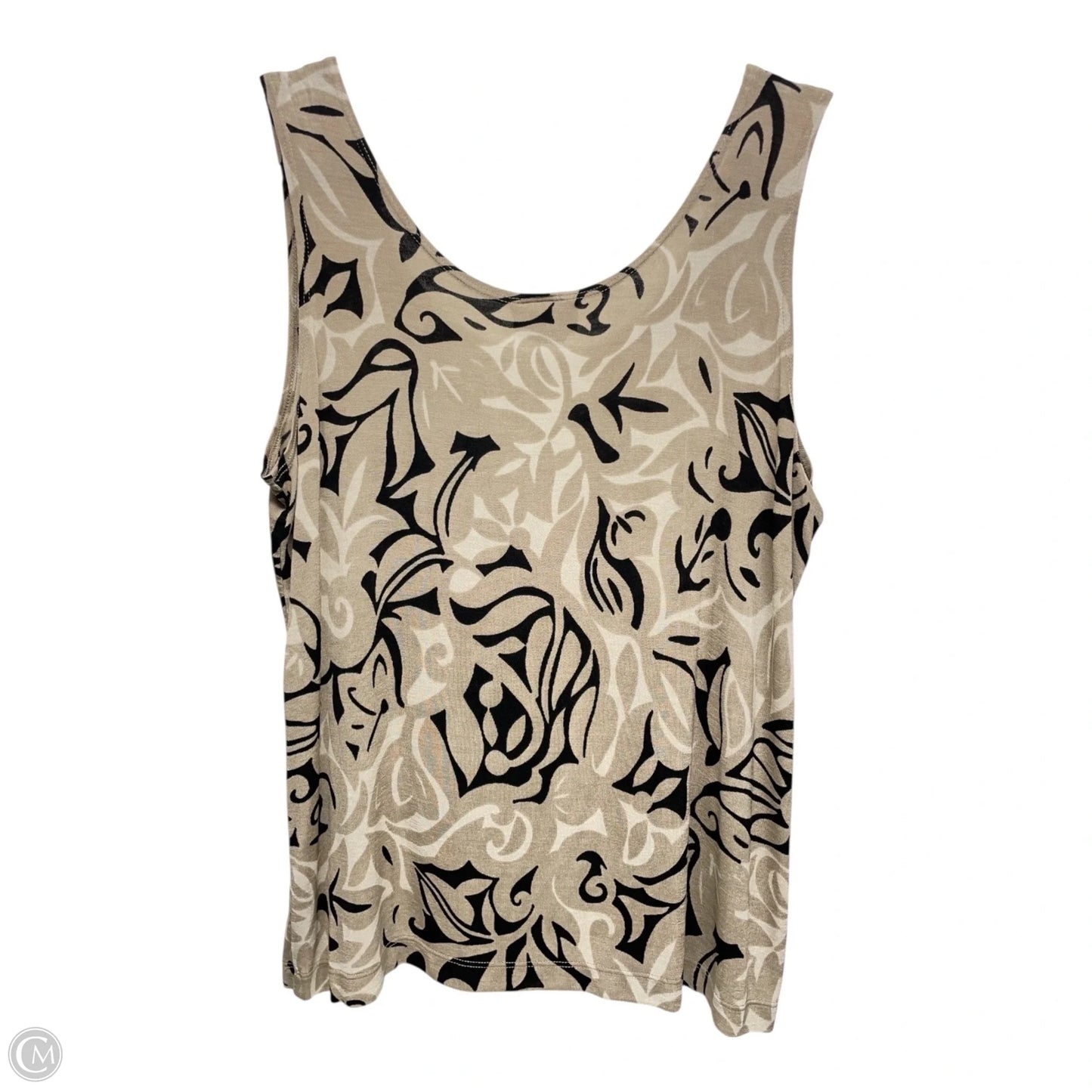 Top Sleeveless By Chicos In Cream & Tan, Size: Xl