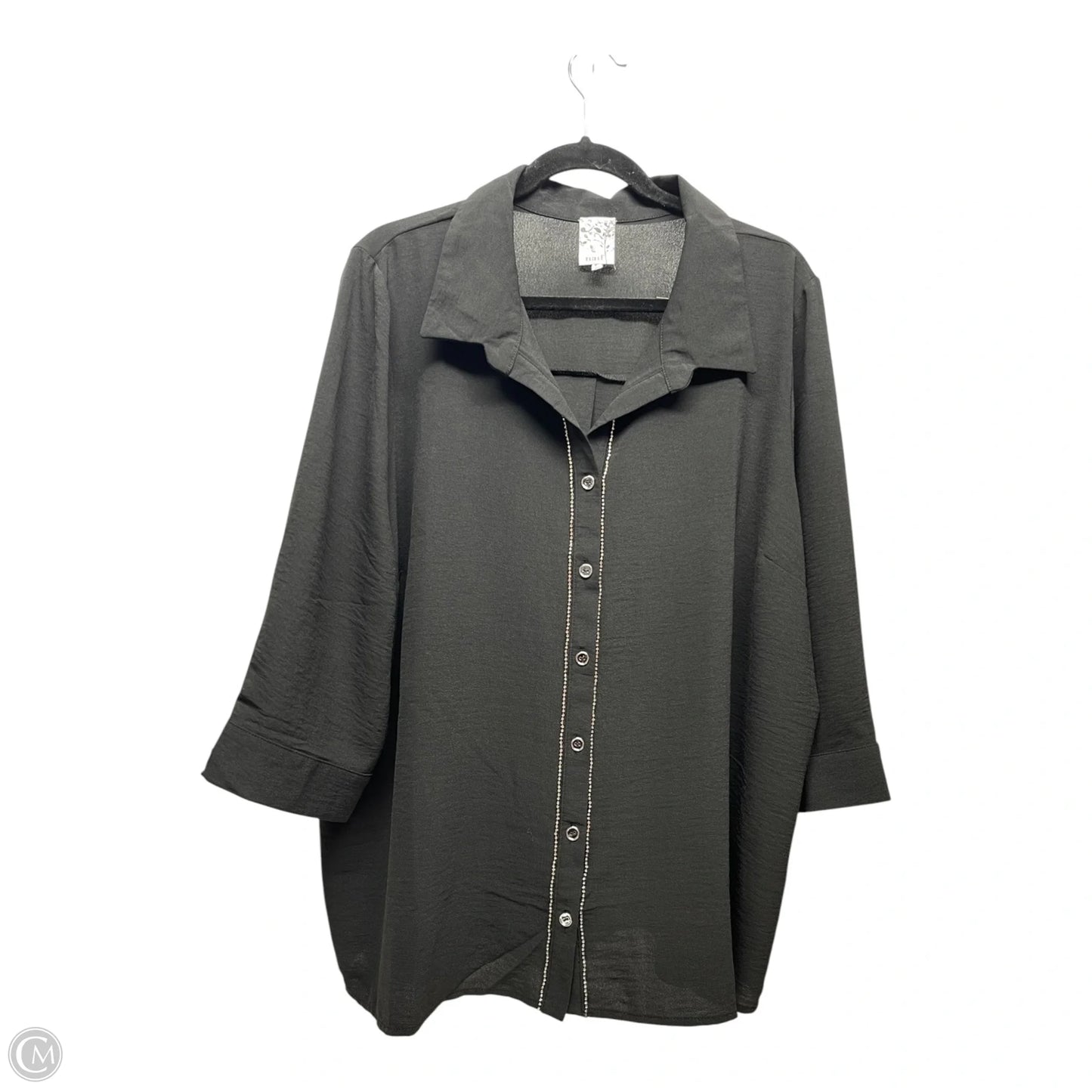 Top 3/4 Sleeve By Naif In Black, Size: 3x