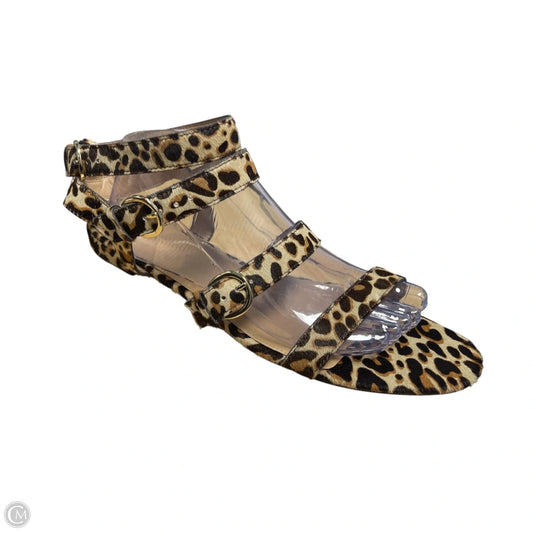 Sandals Flats By J. Crew In Animal Print, Size: 12