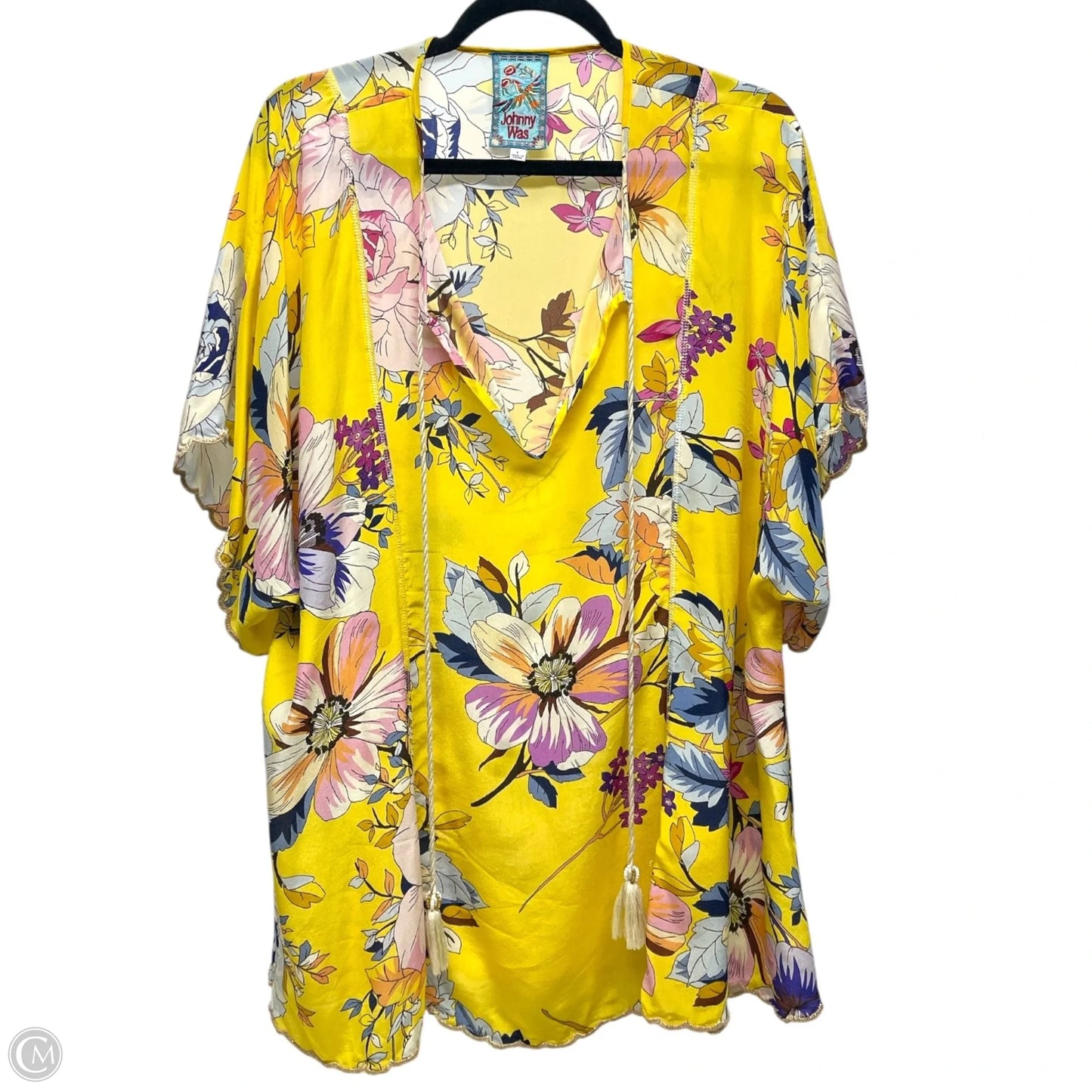 Tunic Designer By Johnny Was In Yellow, Size: L