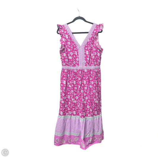 Dress Casual Midi By Loft In Purple, Size: 10