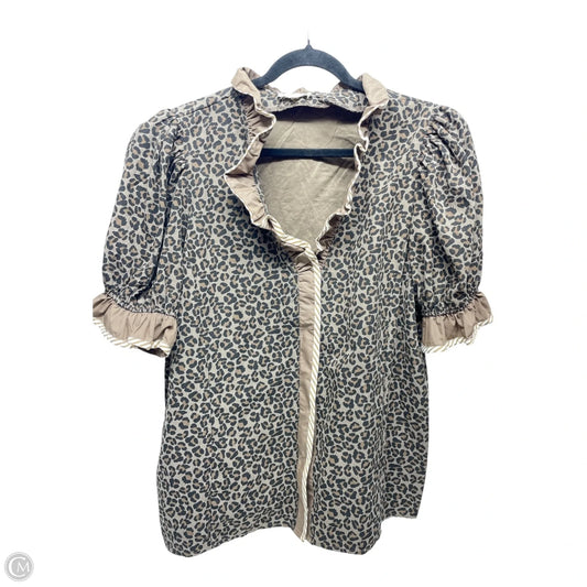 Top Short Sleeve By Entro In Animal Print, Size: Xl