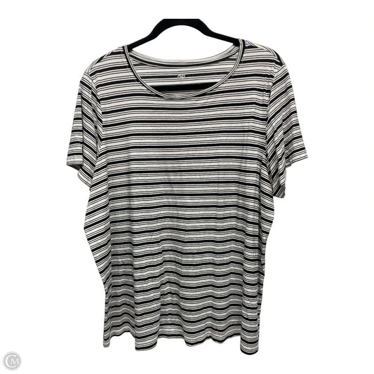 Top Short Sleeve By Dip In Black & White, Size: Xl