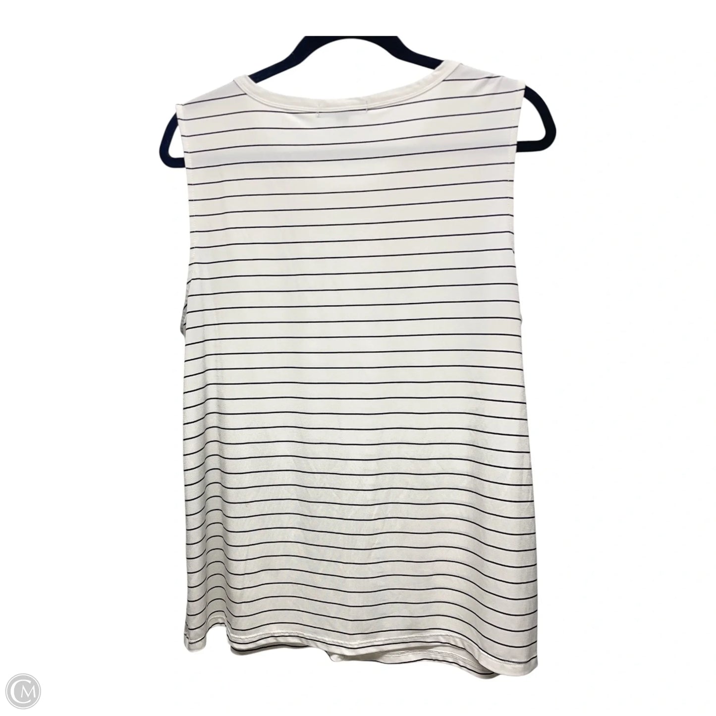 Top Sleeveless By Banana Republic In Black & White, Size: L
