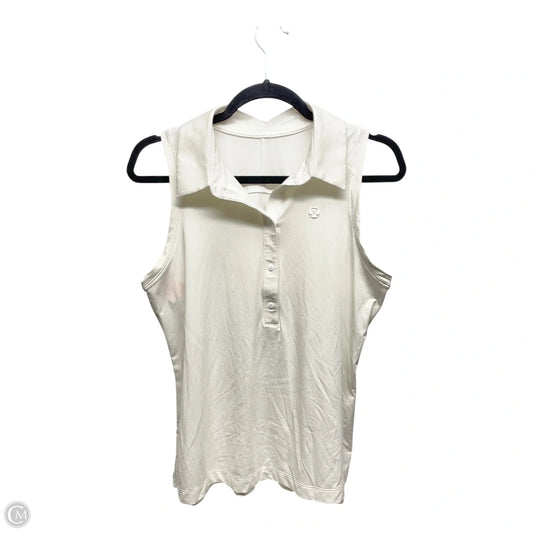 Athletic Top Short Sleeve By Lululemon In White, Size: M