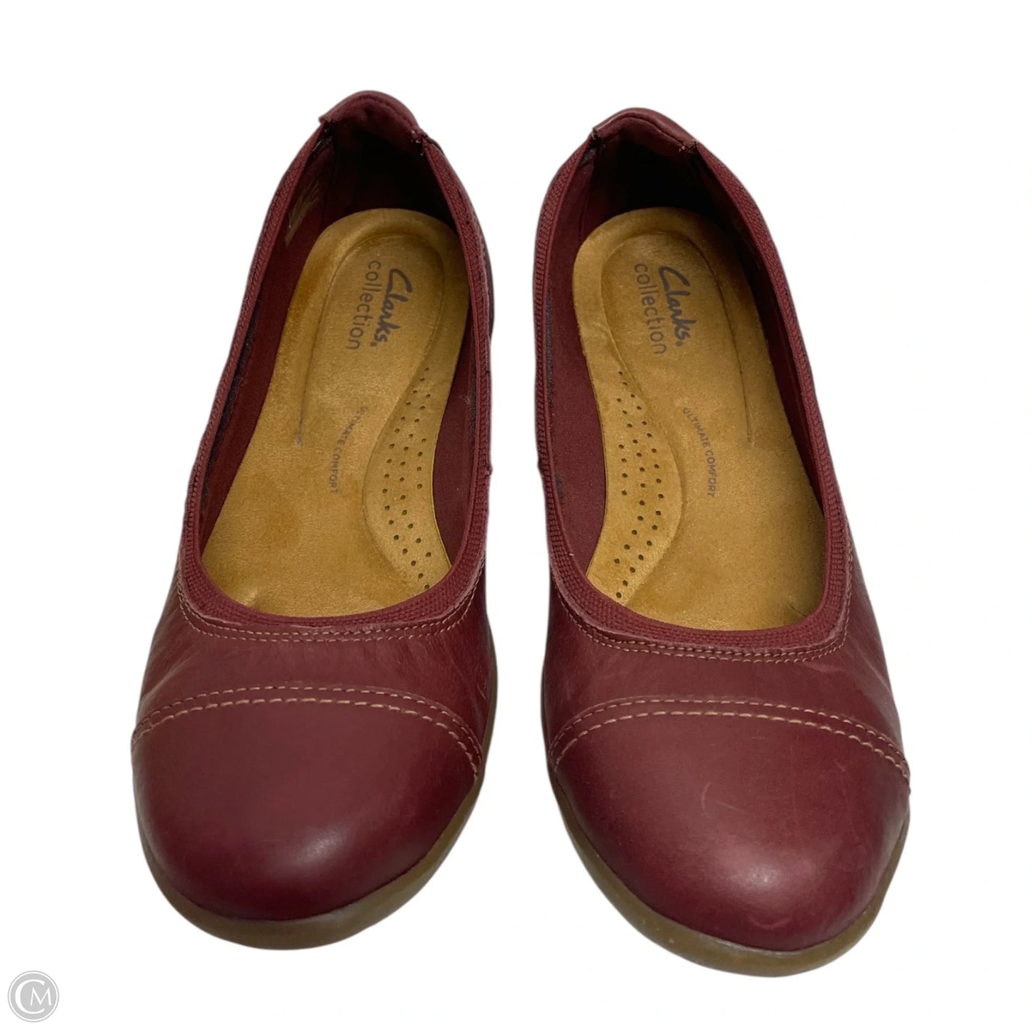 Shoes Flats By Clarks In Brown, Size: 9.5