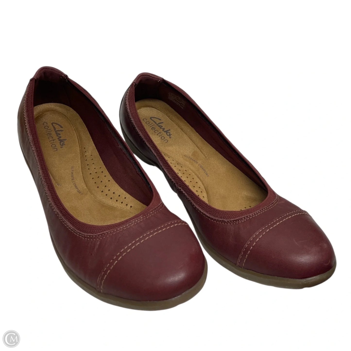 Shoes Flats By Clarks In Brown, Size: 9.5