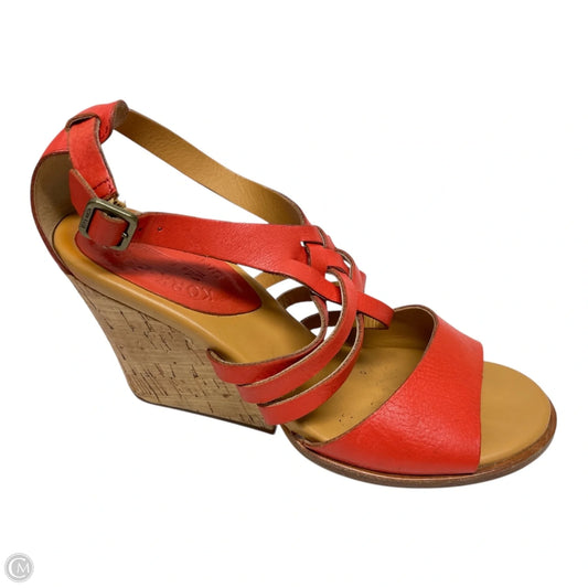 Shoes Heels Platform By Kork Ease In Orange, Size: 7