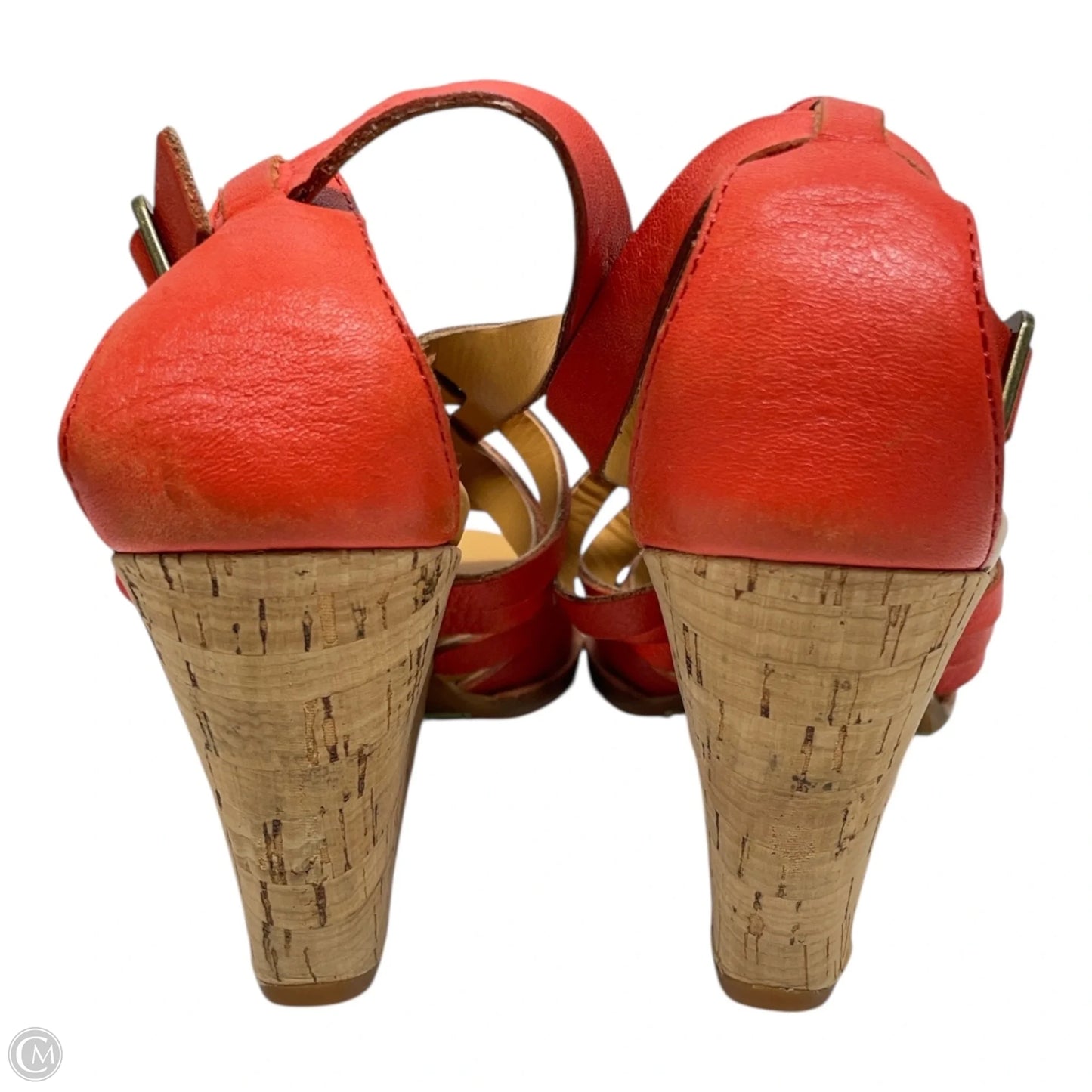 Shoes Heels Platform By Kork Ease In Orange, Size: 7