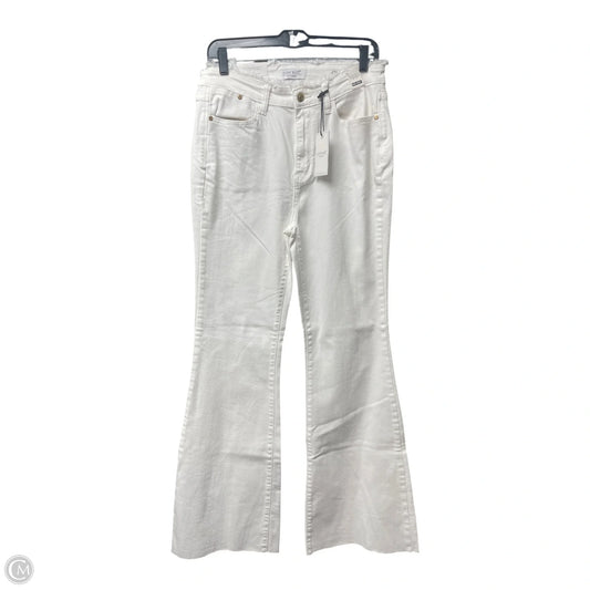 Jeans Wide Leg By Judy Blue In White, Size: 10