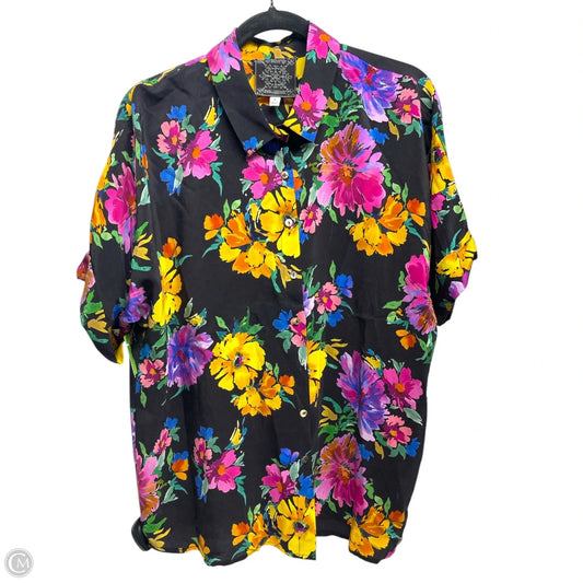 Top Short Sleeve Designer By Johnny Was In Floral Print, Size: M