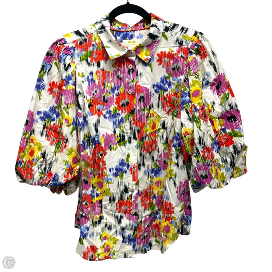 Top Short Sleeve By Maeve In Multi-colored, Size: M