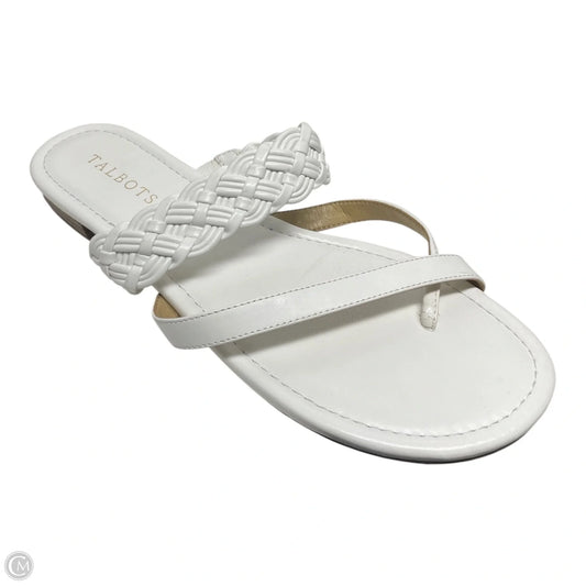 Sandals Flats By Talbots In White, Size: 9